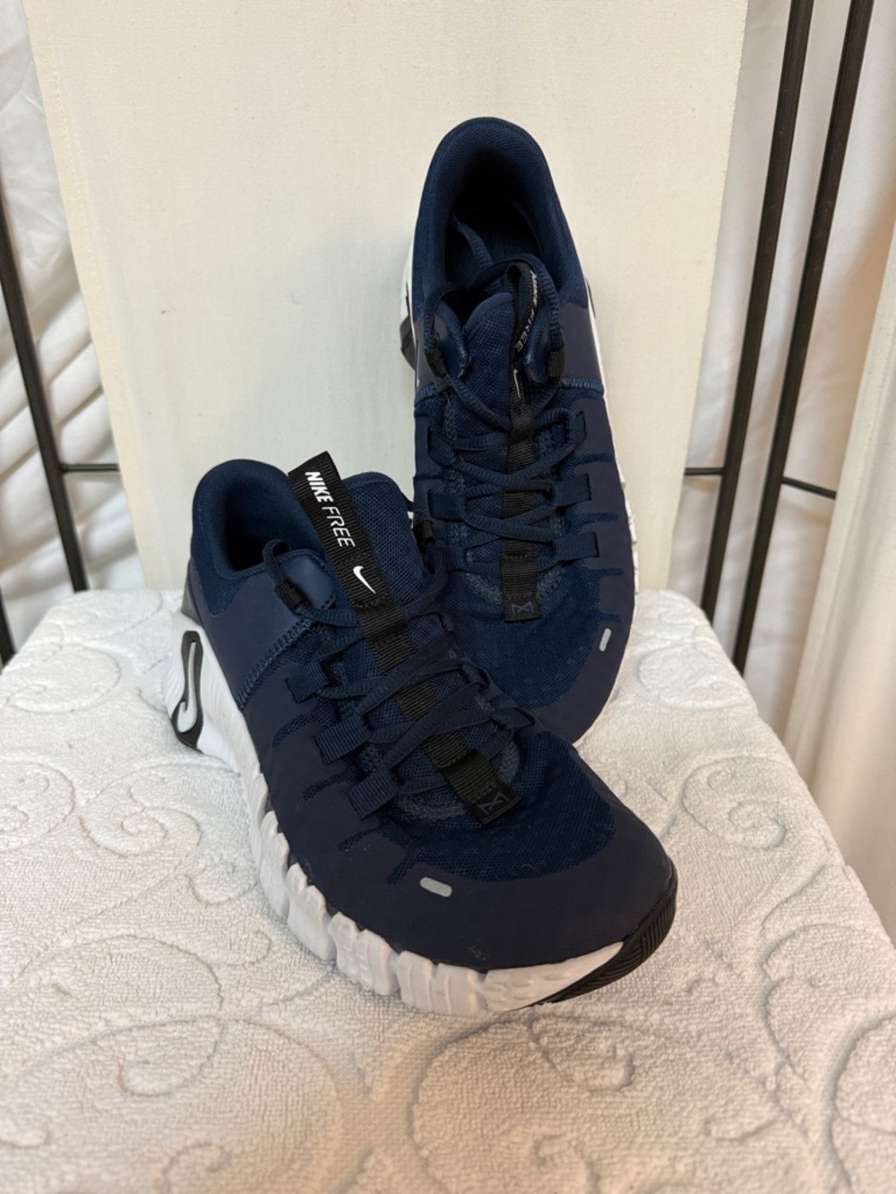 Nike Free  Athletic Shoes - Navy and White